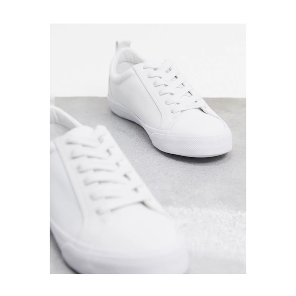 ASOS DESIGN Dunn Lace Up White Sneakers - Picture 4 of 4